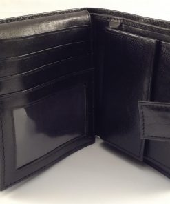 Lommebok i sort skinn